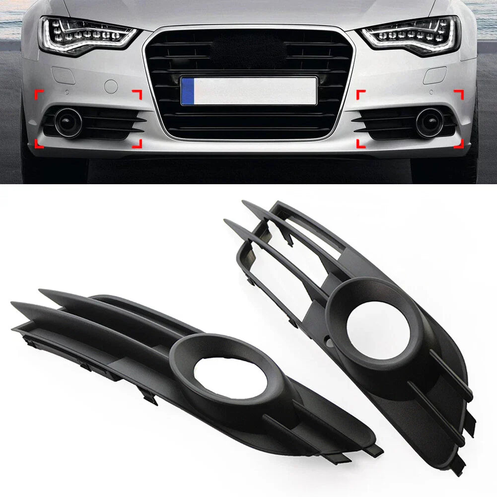Front Bumper Fog Light Grille for Audi A6 C7 (2012-2015)