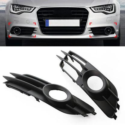 Front Bumper Fog Light Grille for Audi A6 C7 (2012-2015)