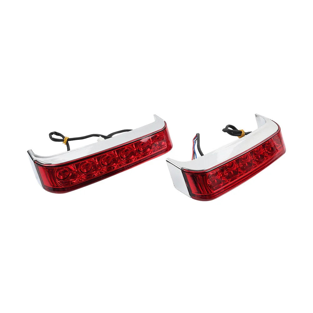 Chrome Saddlebag Run Brake Tail Light for Harley Touring Street Glide (2009-2023)