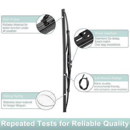 Rear Wiper Blade Arm Set for Porsche Cayenne S Pre-GTS (2002-2010)