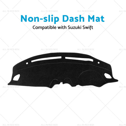 Black Dash Mat for Suzuki Swift AZ GL GLX Turbo 2017-2023