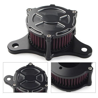 Black Air Cleaner Red Intake Filter Kit for Harley Dyna Softail Road King (2006-2023)