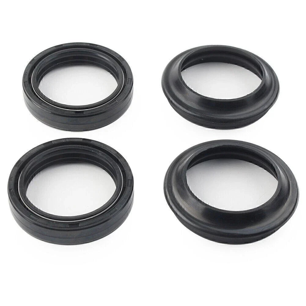 4 x Black Oil Seals Dust Seals for Front Fork Damper Shock Absorber (All Years)