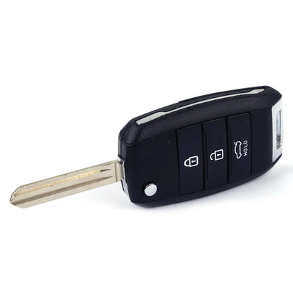 3 Button Flip Key Shell Case Cover + Uncut Blade for Kia K3 Forte Sorento (2014-2020)