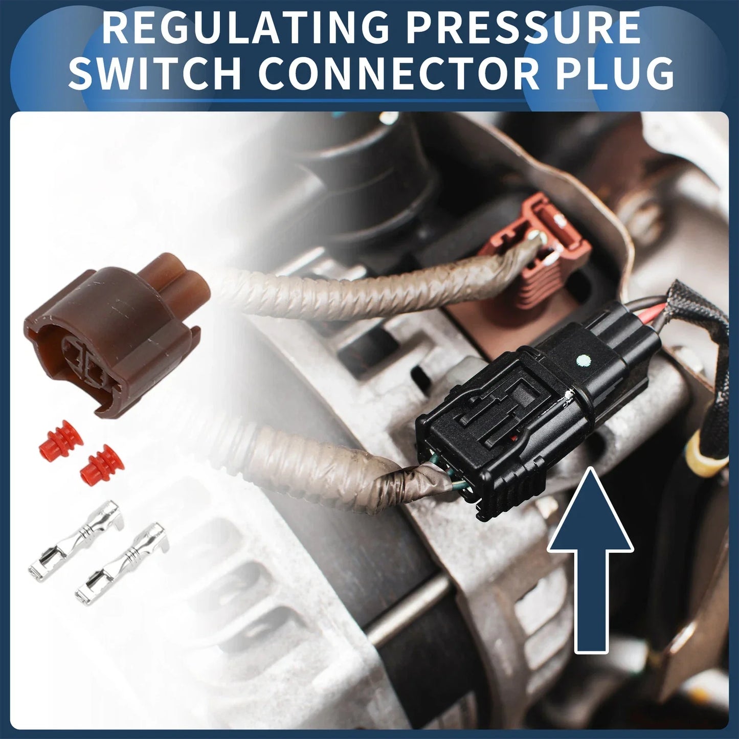 2 x Pin Regulating Pressure Switch Connector Plug for Honda Odyssey Civic