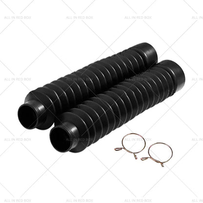 Rubber Front Fork Dust Gaiters for Motorcycle - Black