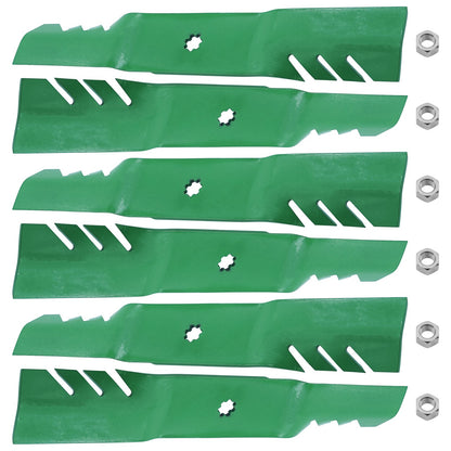 54 Inch Deck Blade with Nut Replacement for John Deere GX21380 (2002–2020)