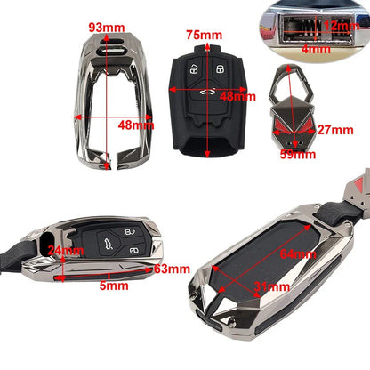 Silver 3-Button Smart Remote Key Fob Cover for Audi S5 Sportback (2018-2019)