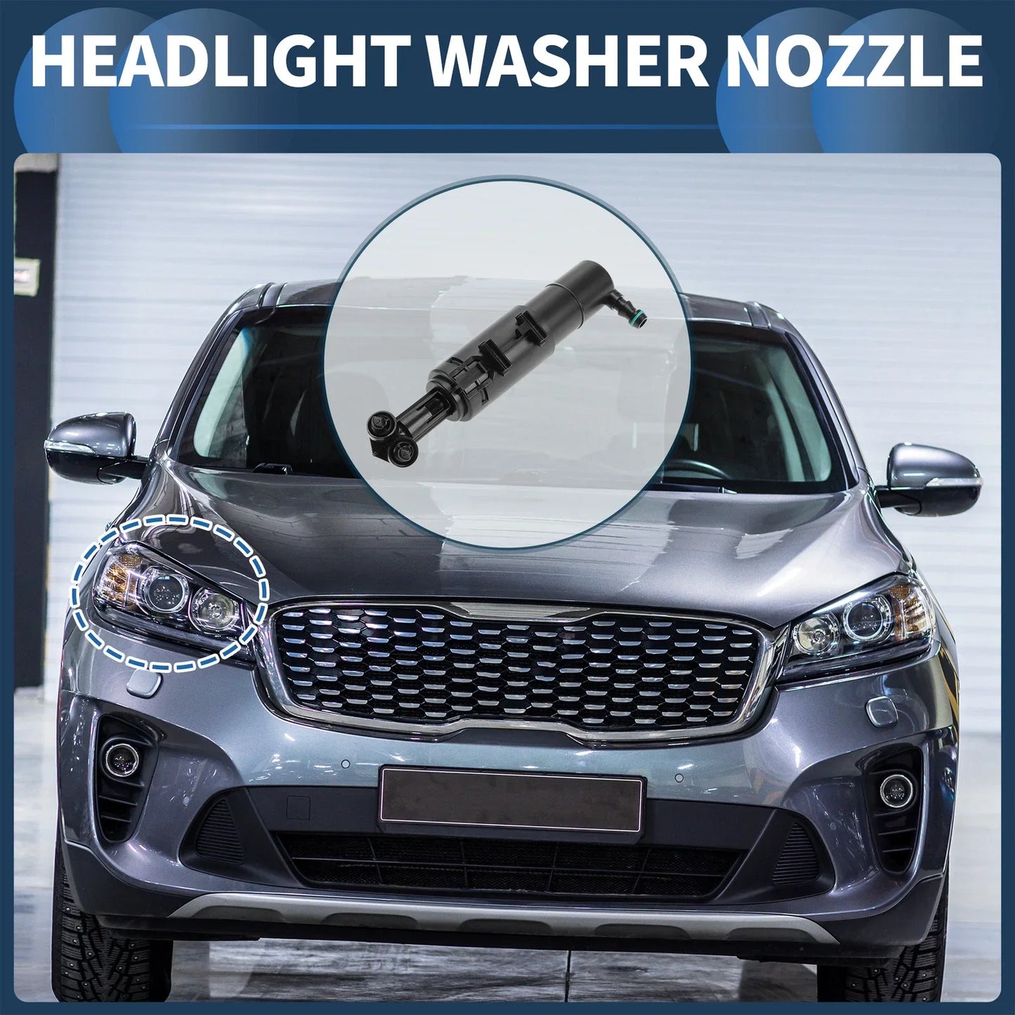 Front Passenger Headlight Washer Nozzle for Mercedes-Benz C200 (2007-2015)
