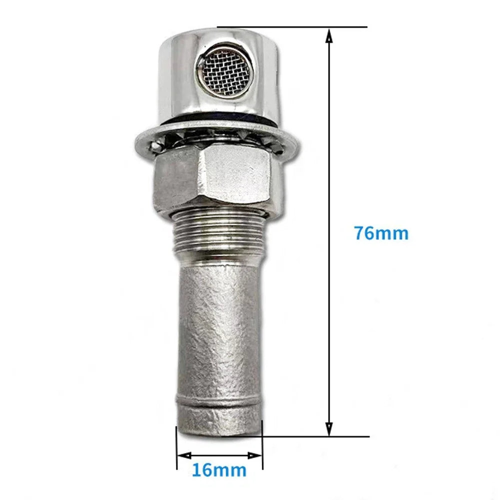 Through Hull Fuel Tank Vent Stainless Steel for Engine Performance