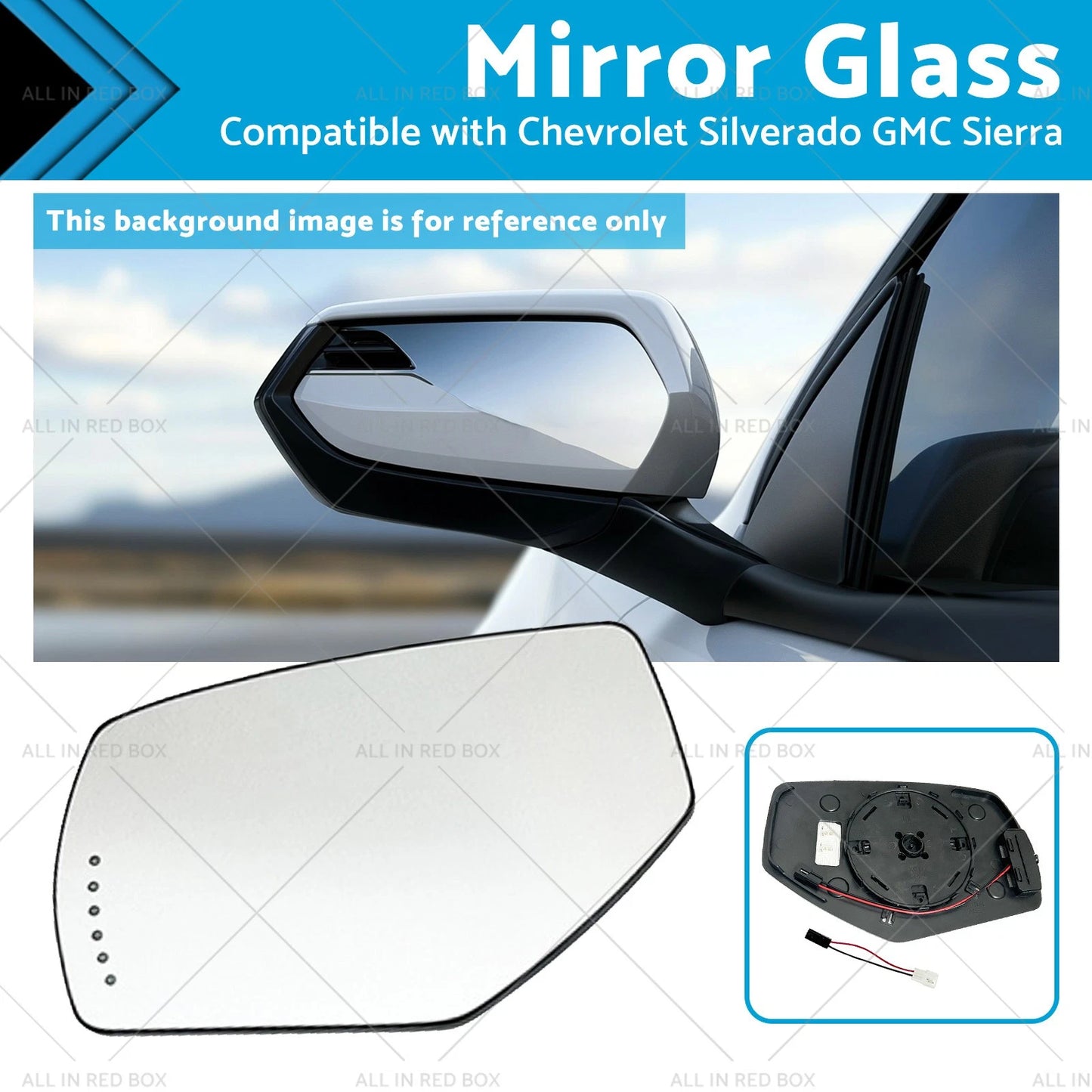 Heated Driver Side Mirror Glass for Chevrolet Silverado, GMC Sierra (2007-2013)