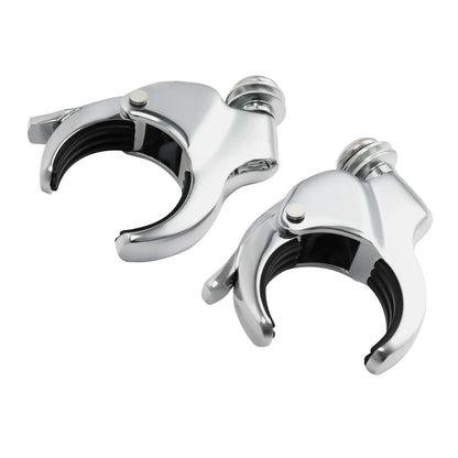 49mm Windshield Clamps for Harley Fat Bob 2018-2025 Chrome