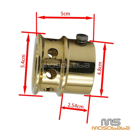 1-7/8" Brass Drilled Exhaust Tip for Harley Softail Standard FXST