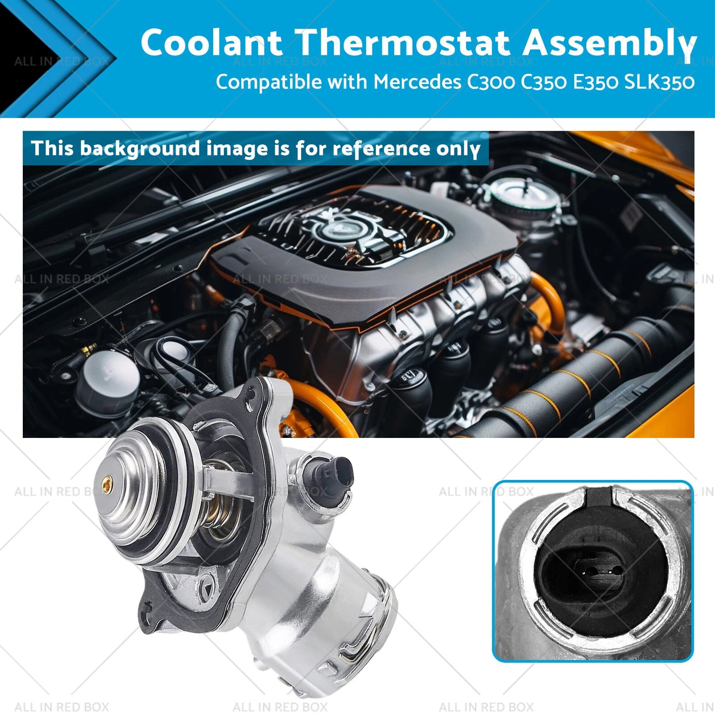 Coolant Thermostat Assembly for Mercedes C300 C350 E350 SLK350 (2010-2012)