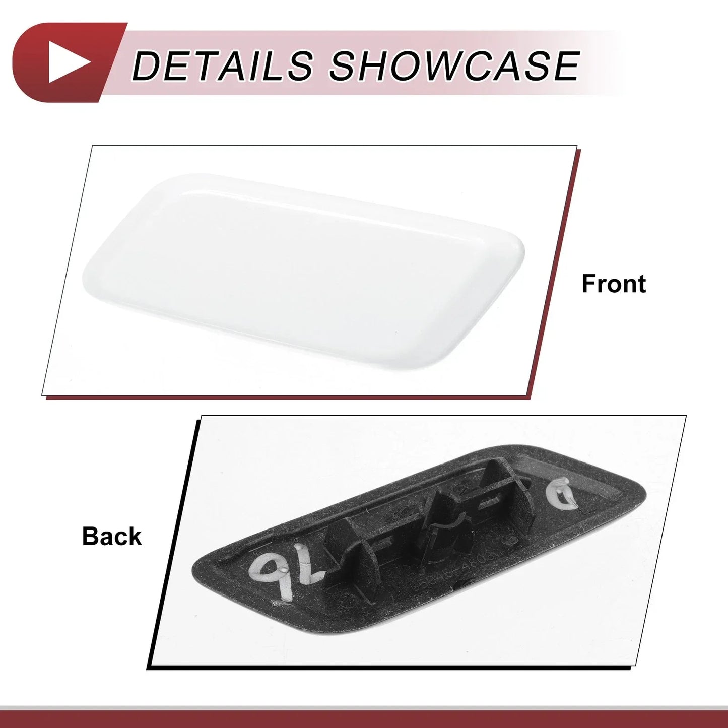 Front Left Washer Nozzle Cover for Lexus RX350 (2012-2014) - White 1 x Cap