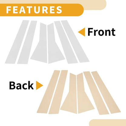 6 Pcs Door Pillar Window Trim for Honda CR-V Chrome Silver Tone (2011-2016)