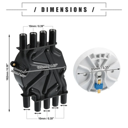 Ignition Distributor Set 2 x Cap & Rotor Kit for Chevrolet