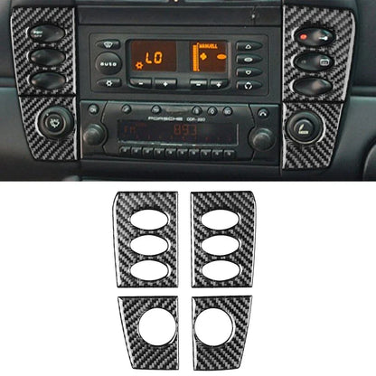 Radio Control Switch Panel Cover Trim for Porsche Boxster 1998-2004 (4 pcs)