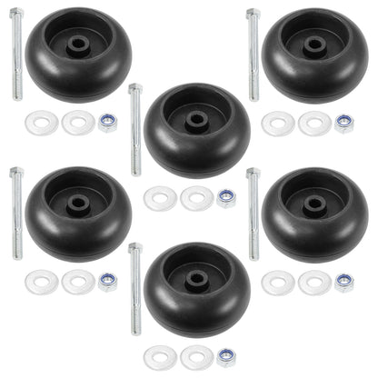 Anti-Scalp Roller Deck Wheel with Bolt Replacement for Hustler Mower (2005–2010)