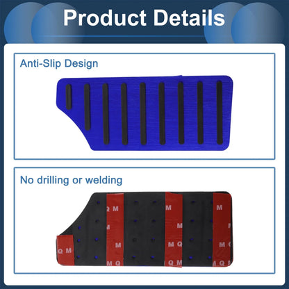 Footrest Pedal Cover for Honda Civic 2016-2024 Aluminum Alloy Blue (2016-2024)