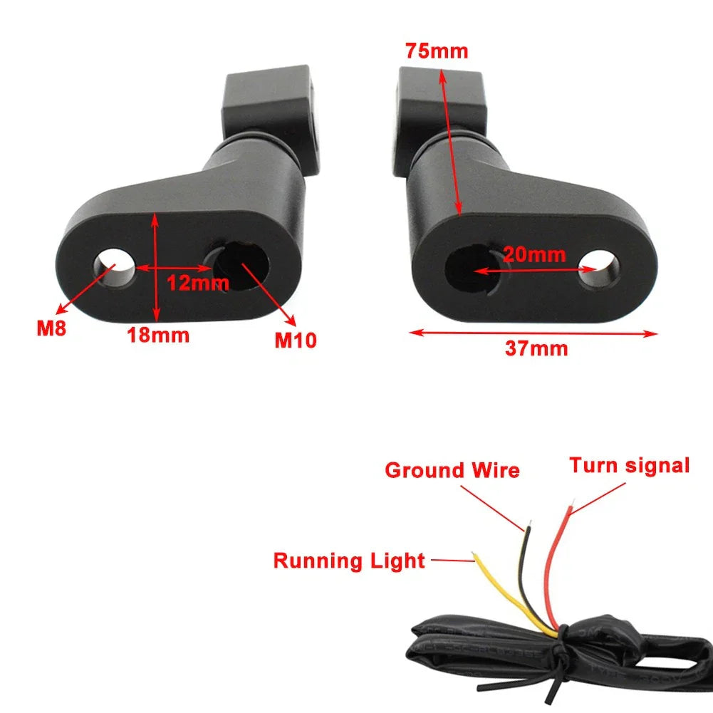 Mini Turn Signal Light Indicator Lamp for T100 T120 Street Twin Bobber (2016-2023)