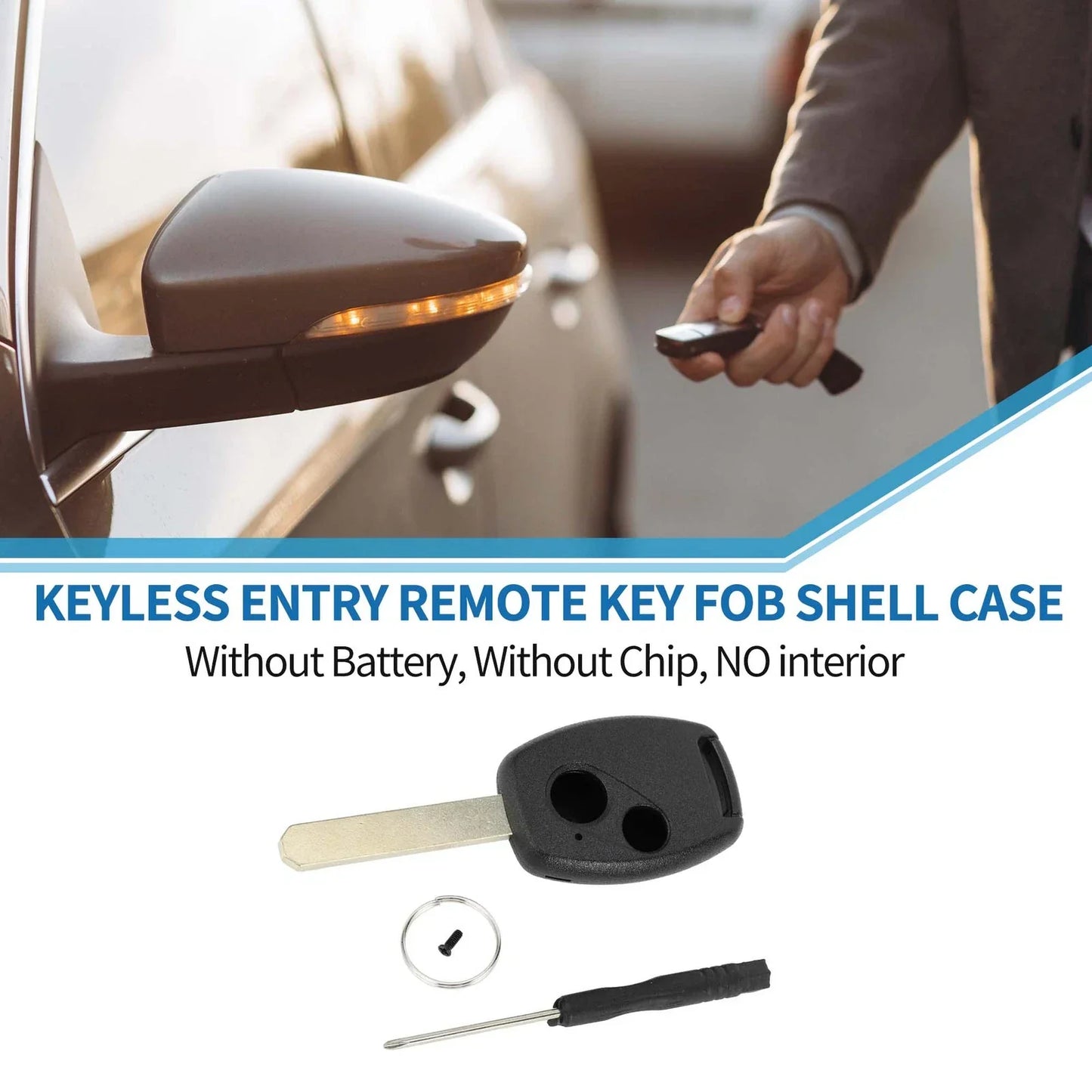 Keyless Entry Remote Fob Shell Case Set for Honda Civic (2006-2013)