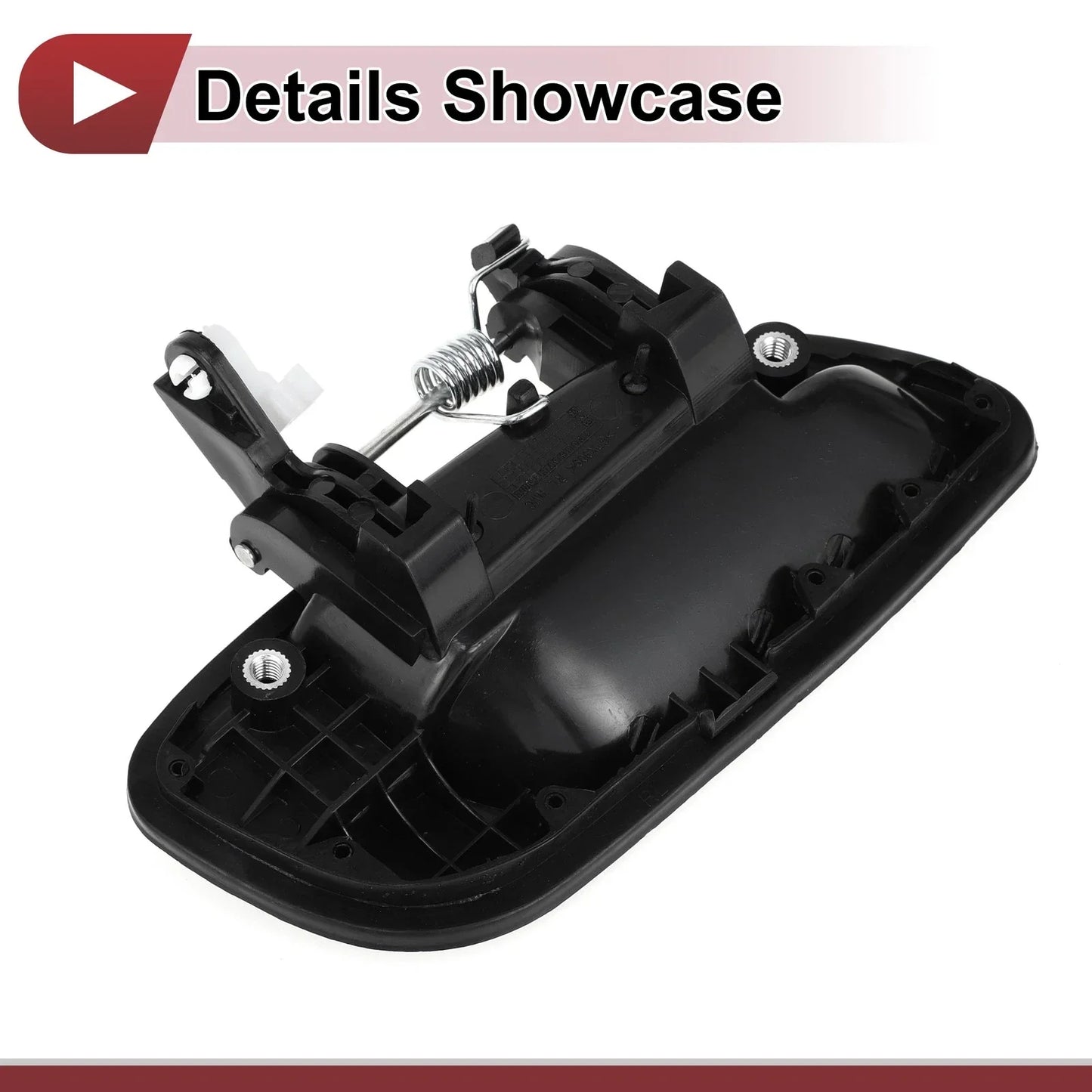 Exterior Door Handle for Hyundai Elantra Rear Left Black ABS (2011-2016)