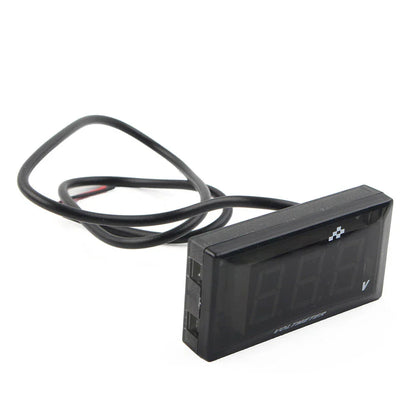 12V Digital LED Display Voltmeter Gauge for Motorcycle - Green