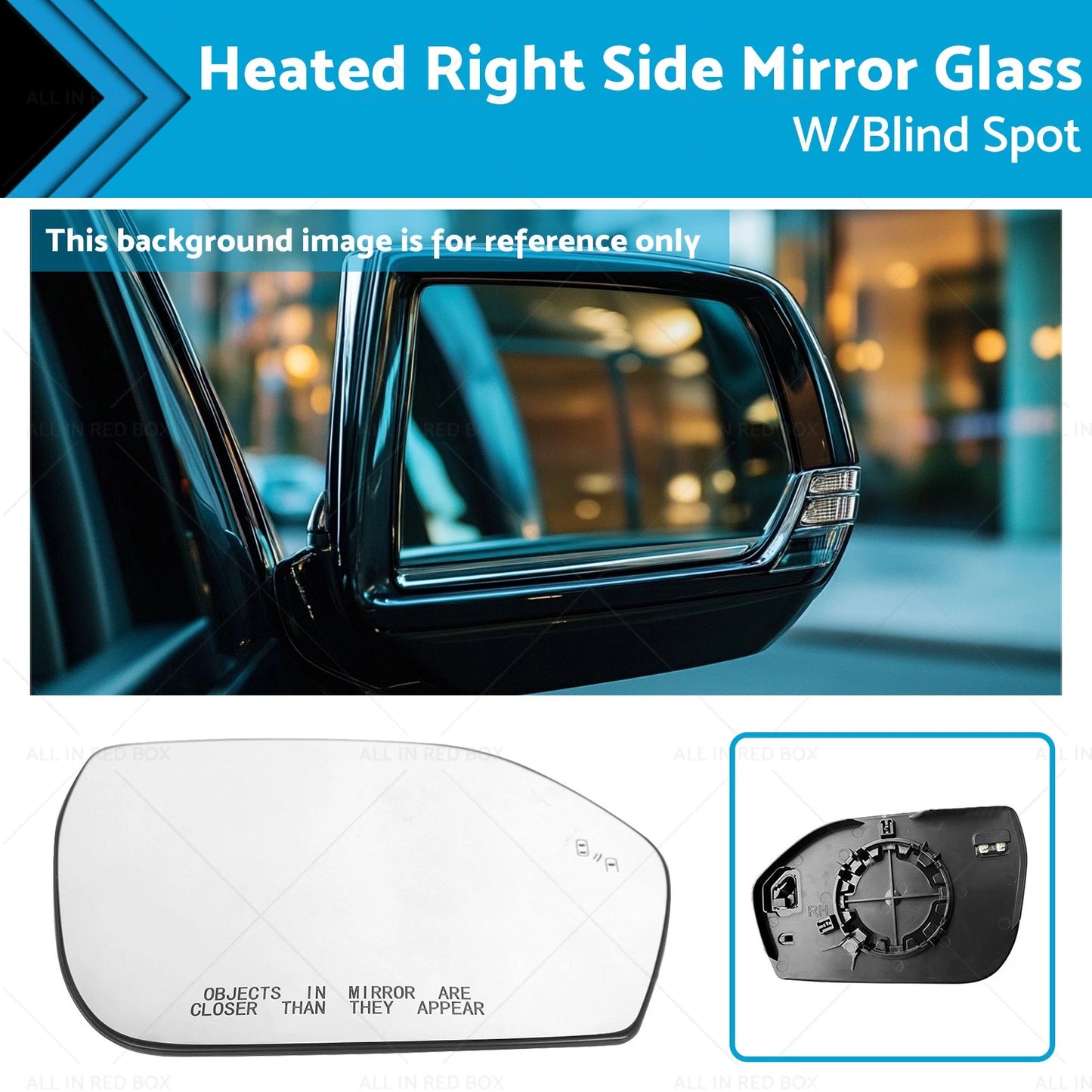 Heated Right Side Mirror Glass w/Blind Spot for Ford Explorer (2020-2022)