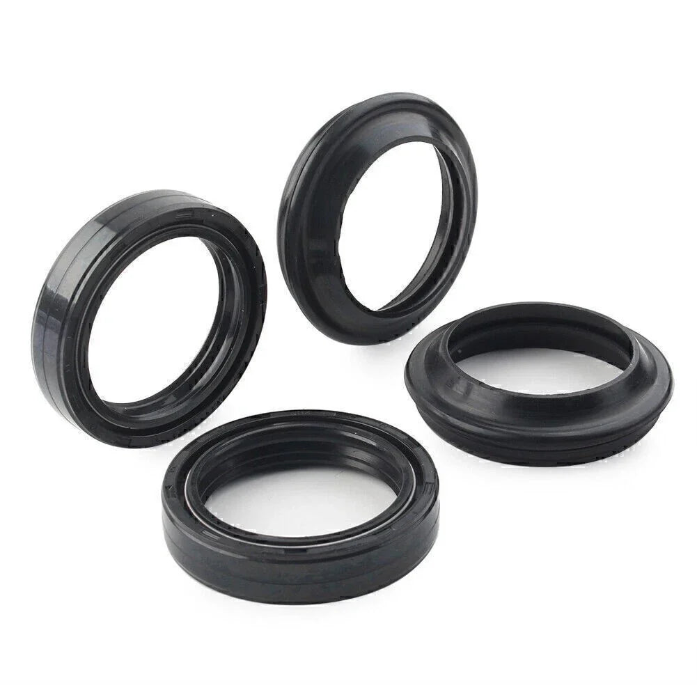 4 x Black Oil Seals Dust Seals for Front Fork Damper Shock Absorber (All Years)