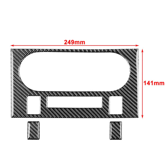 3 x Carbon Fiber AC Panel Cover Trims for Dodge Challenger (2008-2014)