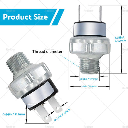 90-120PSI 1/4" NPT Air Compressor Pressure Tank Control Switch Valve