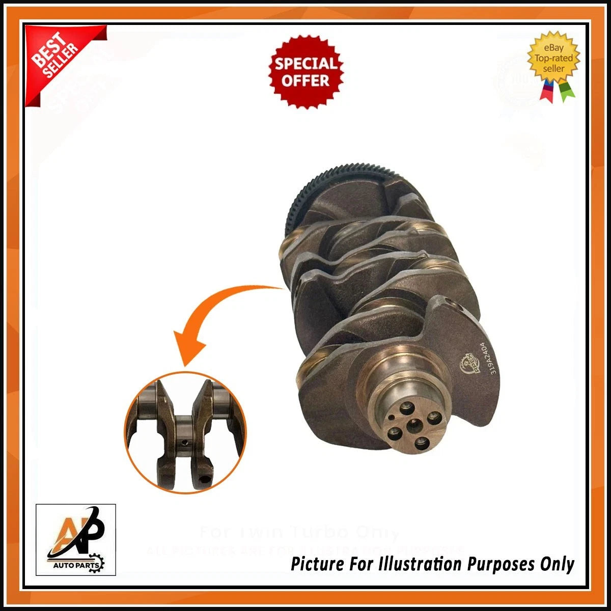Crankshaft OEM Replacement for Land Rover Range Rover and Jaguar XE PACE (204DTD)