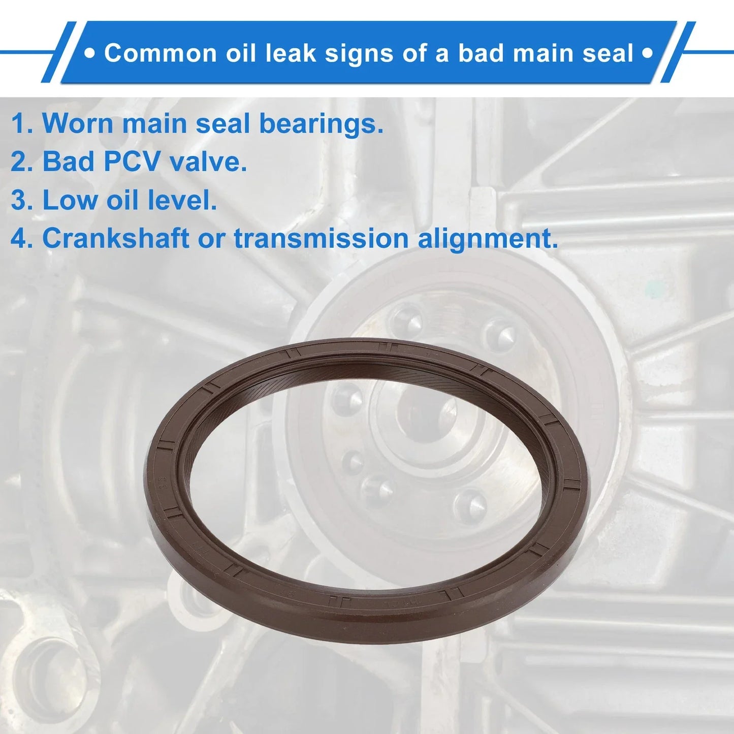 Rear Crankshaft Oil Seal for Hyundai Azera 2007-2017 (1 Pc)