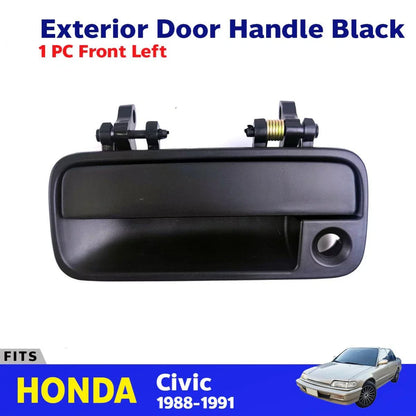 Exterior Door Handle Black Front Left Fits Honda Civic EC 4D Sedan 1988-91 D06