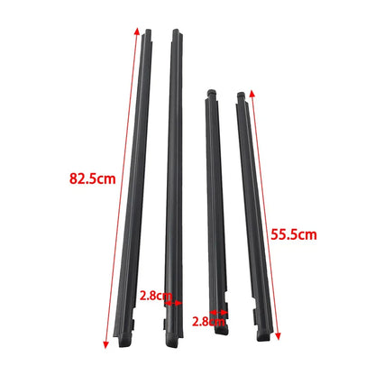 4 x Front Rear Weatherstrip Door Glass Belt Moulding for Toyota Echo (2000-2005)