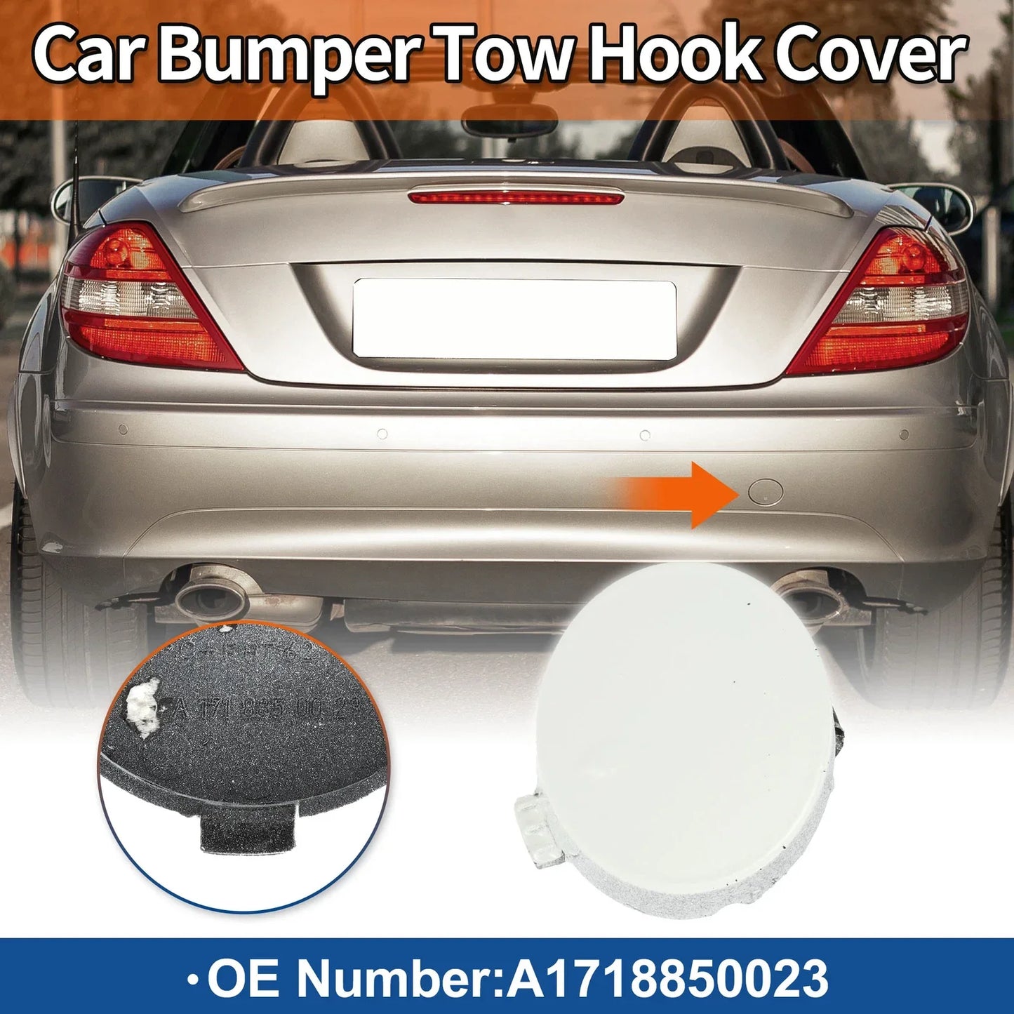 Rear Side Bumper Tow Hook Cover for Mercedes-Benz (2012-2018)