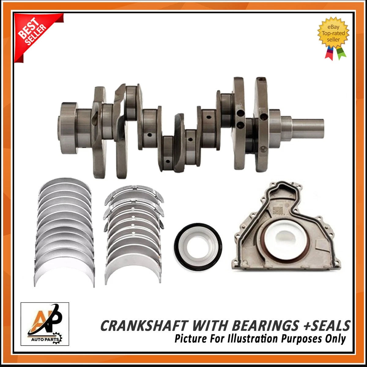 Crankshaft with Bearings and Seals for Land Rover Range Rover Jaguar 3.0TDV6 (2006–2012)