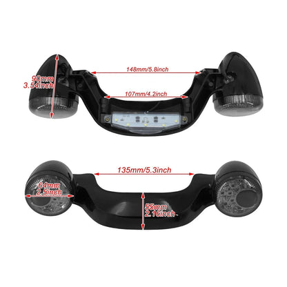 Black Rear Turn Signal Brake Light Bar for Harley Touring Street Glide (2010-2022)