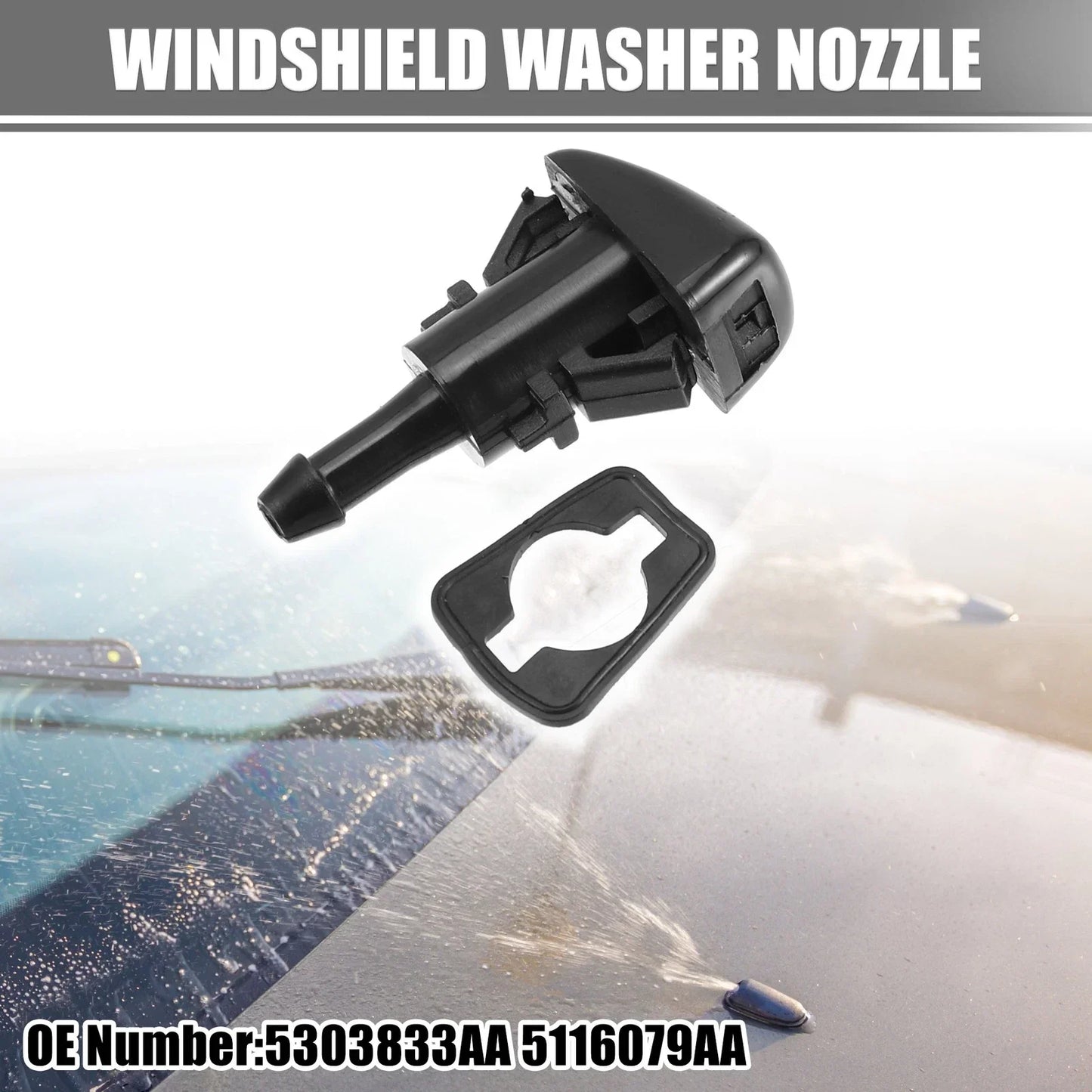Windshield Washer Nozzle for Dodge Ram 1500 2500 (2002-2023) - 1 x Pcs