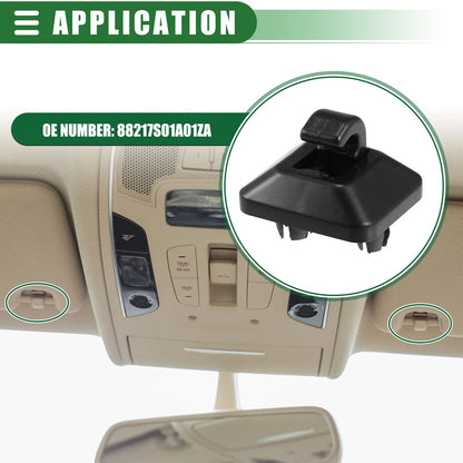 Sun Visor Holder Clip for Honda Accord (1998-2007) - Black