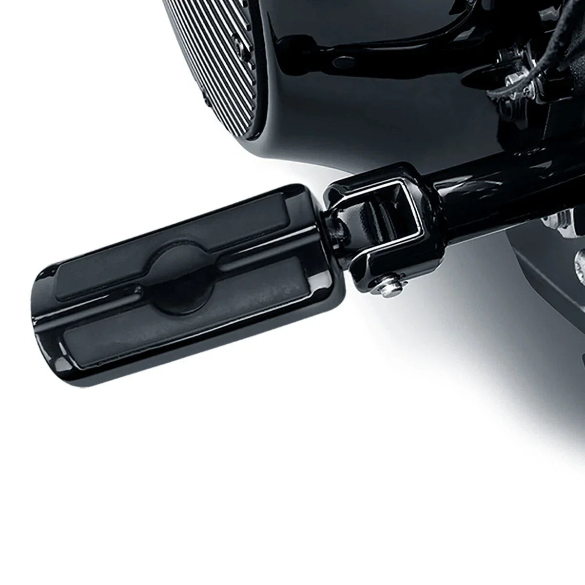 Black Passenger Footpegs for Harley Softail Deluxe Fat Bob (2018-2025)