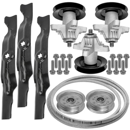 Caltric Spindle Blade Assembly with Pulley and Belt for Cub Cadet LGT1050 (2017–2020)