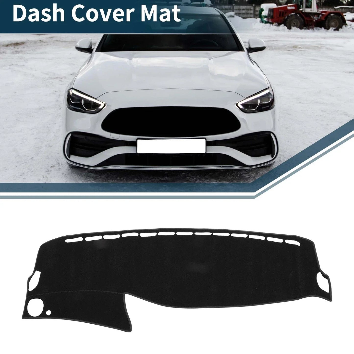 Dashboard Cover Mat for Mercedes Benz S Class W222 2014-2020 Black