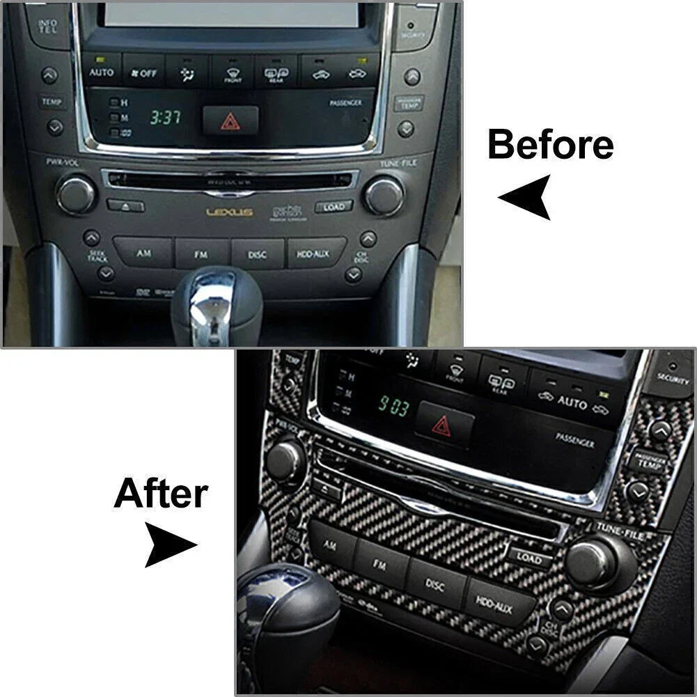 Carbon Fiber CD Switch Panel Trim for Lexus IS250 IS300 IS350 (2006-2012)