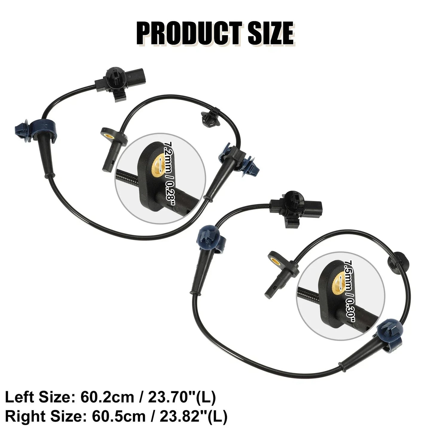2 x ABS Wheel Speed Sensors for Honda Civic IX (2012-2015)