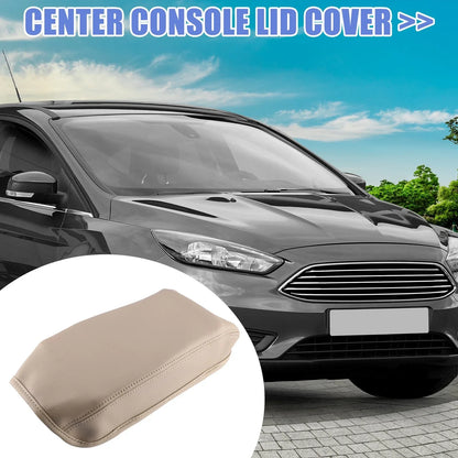 Car Center Console Armrest Cover for Honda Civic (2012-2015) Faux Leather Beige
