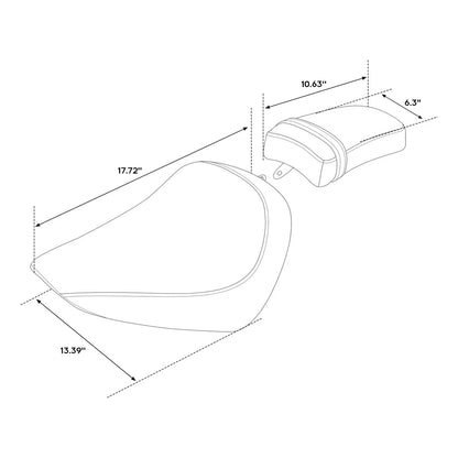 Rider & Passenger Seats for Harley Softail FXST Street Bob (2018 - 2024)