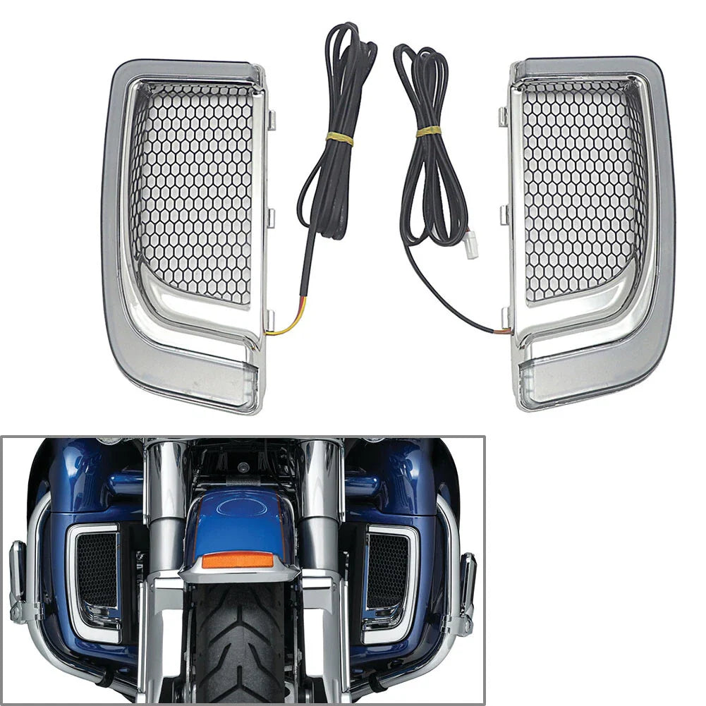 LED Turn Signal Lights for Harley Touring 2014-2023 Chrome