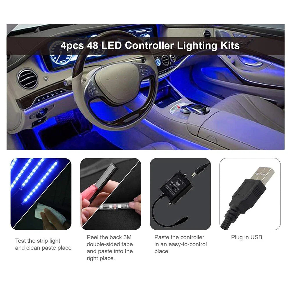 36LED RGB Remote Control Decorative Foot Lamp for Car